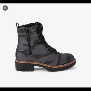 Brand new in box super cool MIA camo River combat boots! Perfect for Fall!
